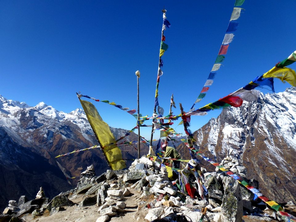 Flags, Mountain top