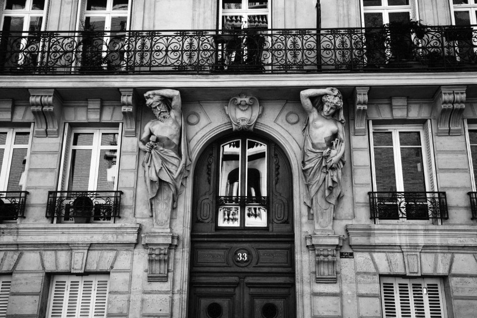 closed building door