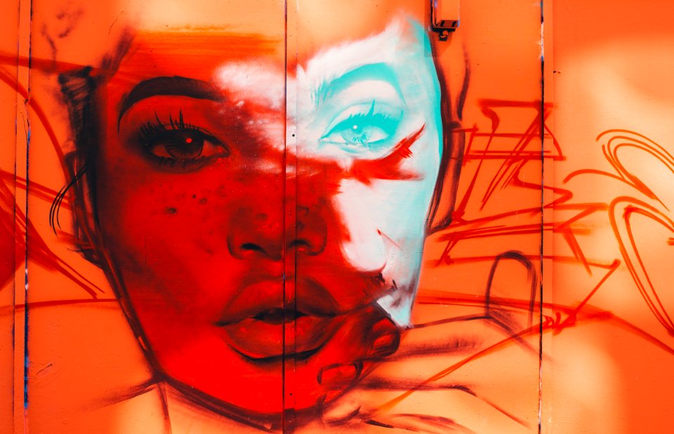 woman face wall art