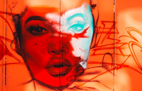 woman face wall art