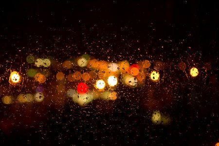 water droplets on glass window