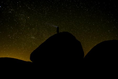 silhouette of rock photo