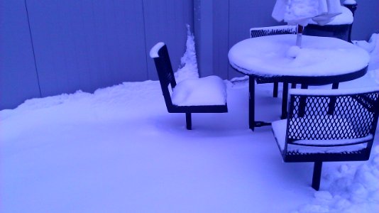 Outside, Table, Snow