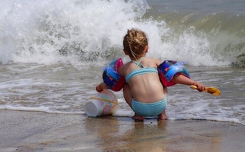 Children's games child sand photo