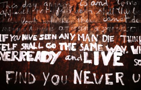 brown background with text