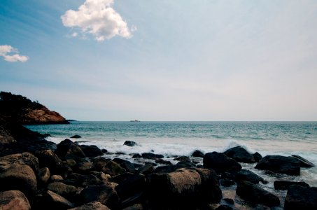 rocks on shore photo