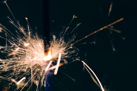 close-up photography of sparkler photo