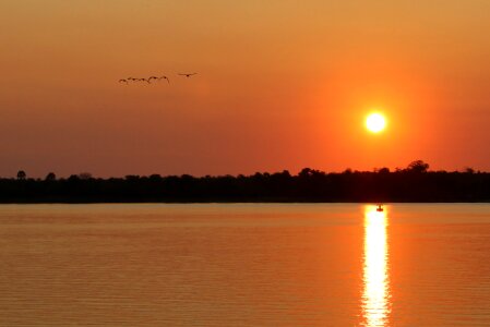 Water landscape dusk