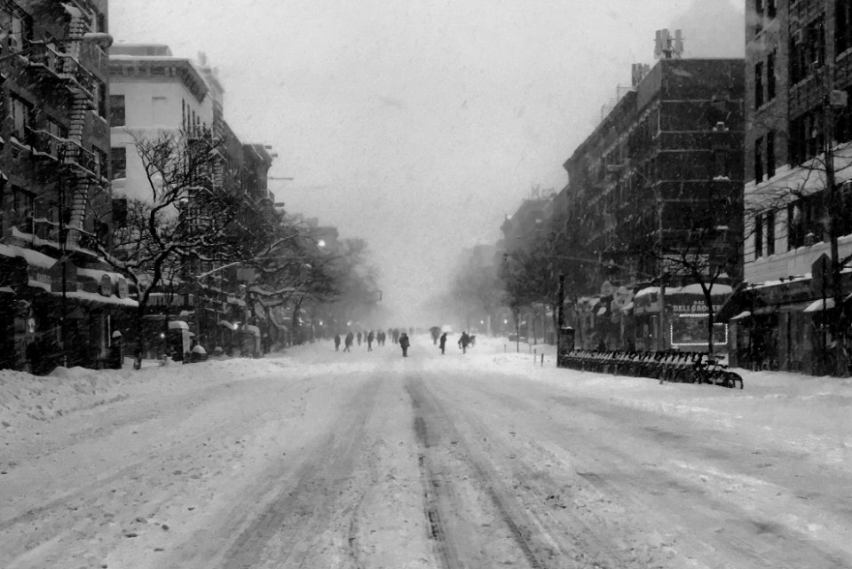 Snow fight, Blizzard, Nyc
