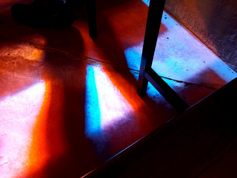 Bench, Colorful, Window