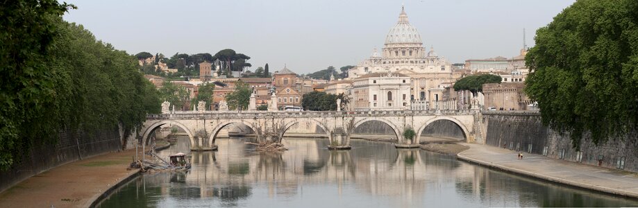 Rome tiber st peter's basilica photo