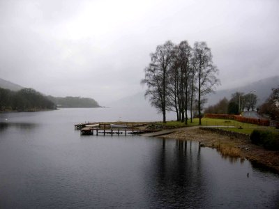 Loch earn, United kingdom, Fog photo