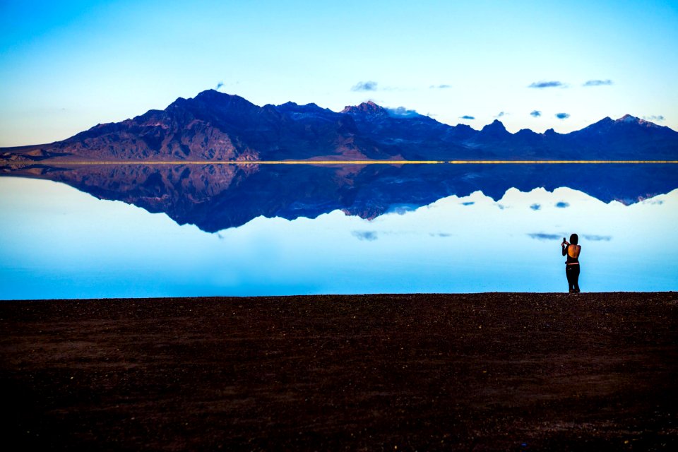 Bonneville salt flats, United states, Mirage
