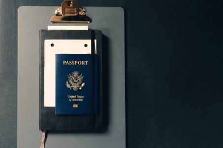 passport on clipboard photo