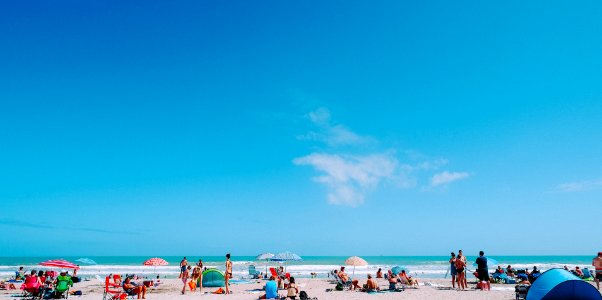 photography of people gathering beside seashore during daytime