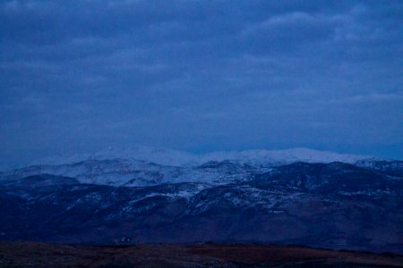 Golan heights, Night, Snow