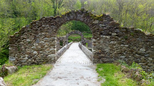 Ancient monument devil's bridge ariege