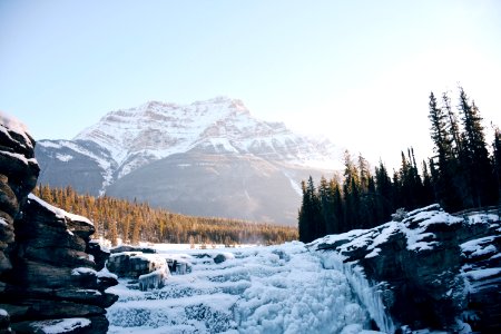 Light, Athabasca falls, Canada photo