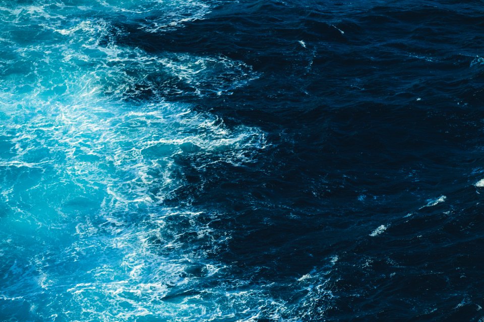 high angle photo of body of water