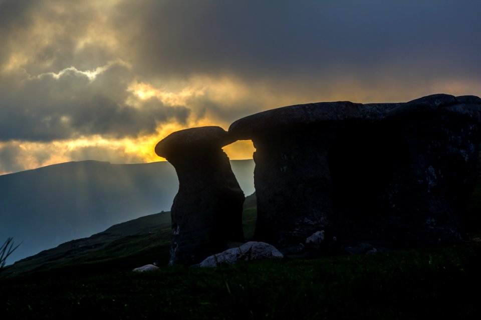 Caraiman peak, Romania, Rays