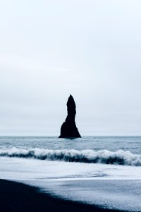 silhouette of island photo