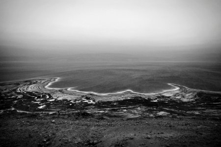 Dead sea, Black white, Sea photo