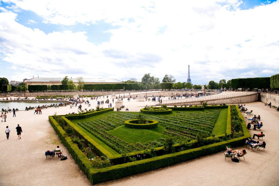 people sits near garden