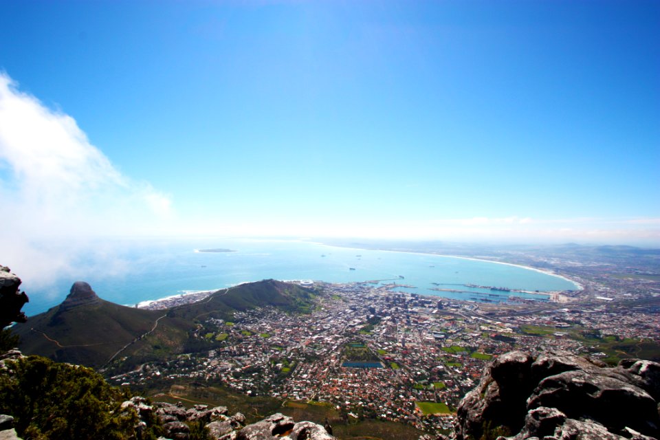 aerial photography of island