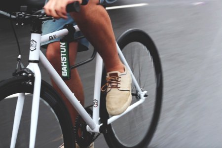 man riding on bike