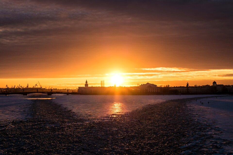 Winter evening beautiful