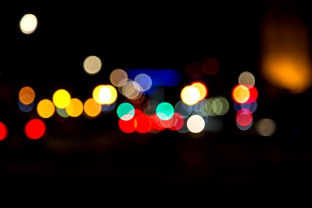 bokeh photography of lights during night time photo