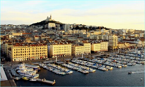 Marseille port lying sun photo