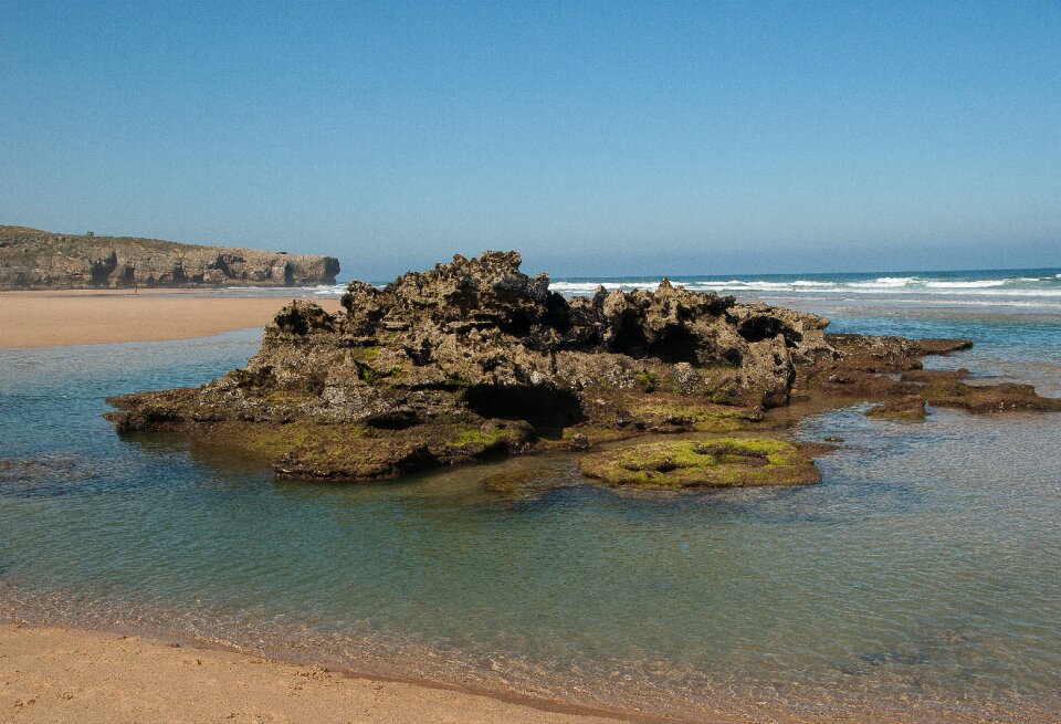 Beach erosion tide photo