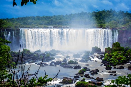 Iguazu falls, Green, Sky