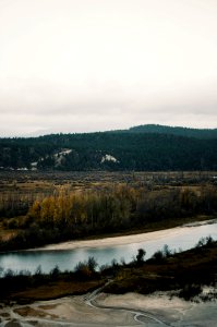 bird's-eye photography of river photo