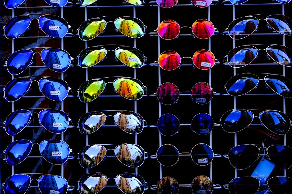 photo of assorted-color-and-design sunglasses lot