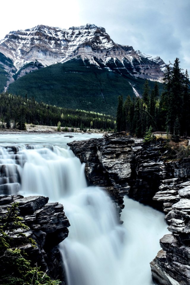 Athabasca falls, Canada, Mountains