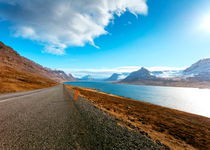 Icel, Westfjords region, Road photo