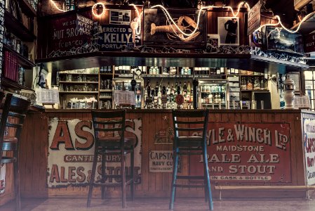 two bar chairs beside counter photo