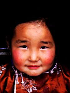 Gobi desert steppe child photo
