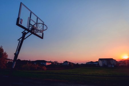 Hoops, Net, Sunset