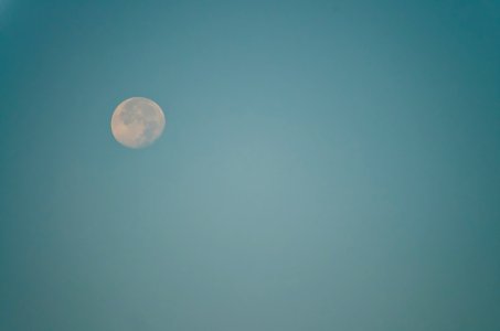 moon in blue sky photo