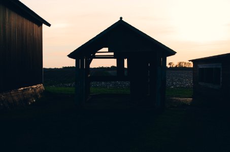 silhouette of house