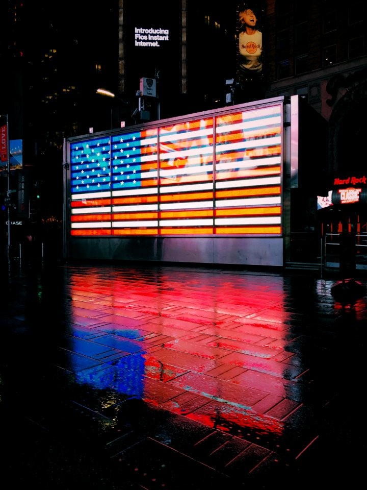 USA flag light decor