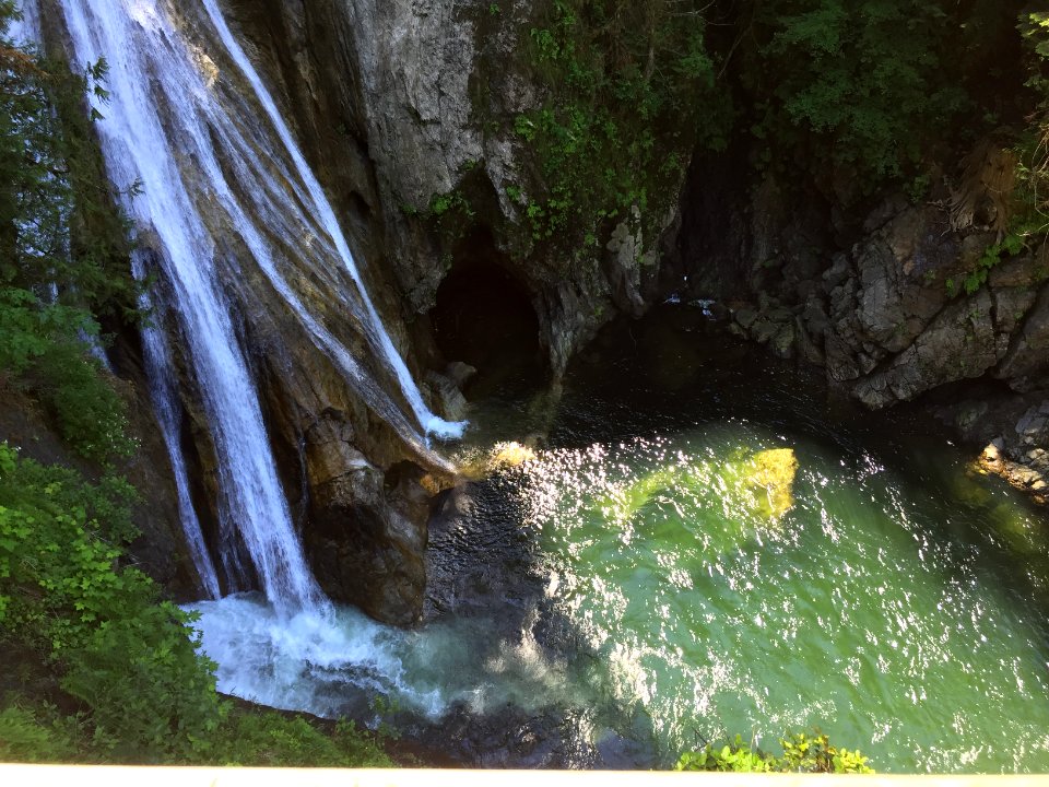 Reflection, Forest, Waterfall