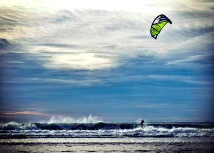 person riding surfboard