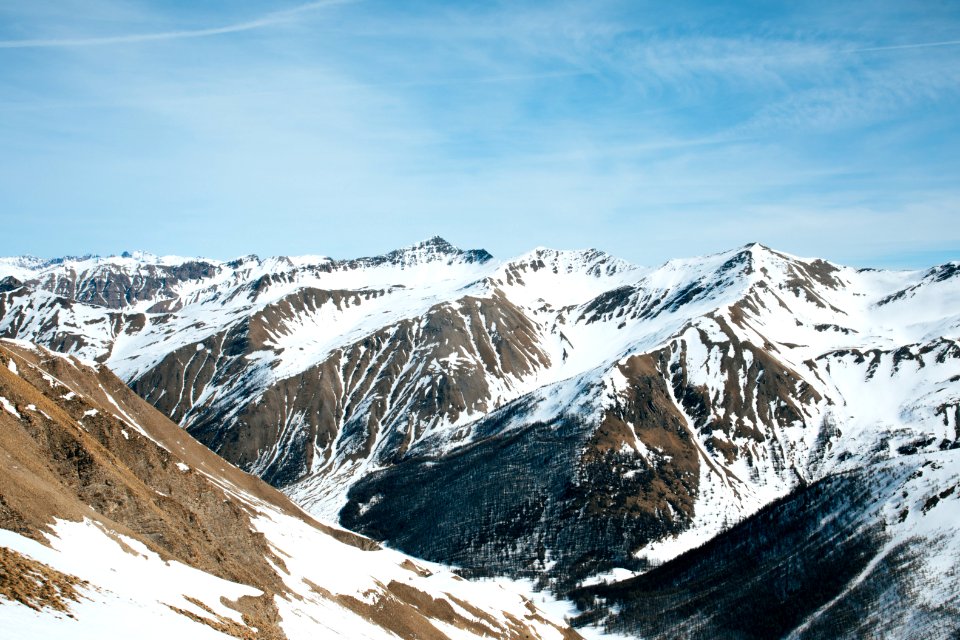 glacier mountain under blue sky at daytime photo