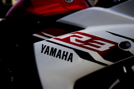 white Yamaha R3 motorcycle