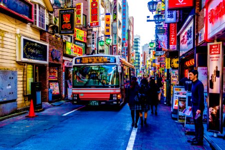 Tokyo, Bus, Street photo