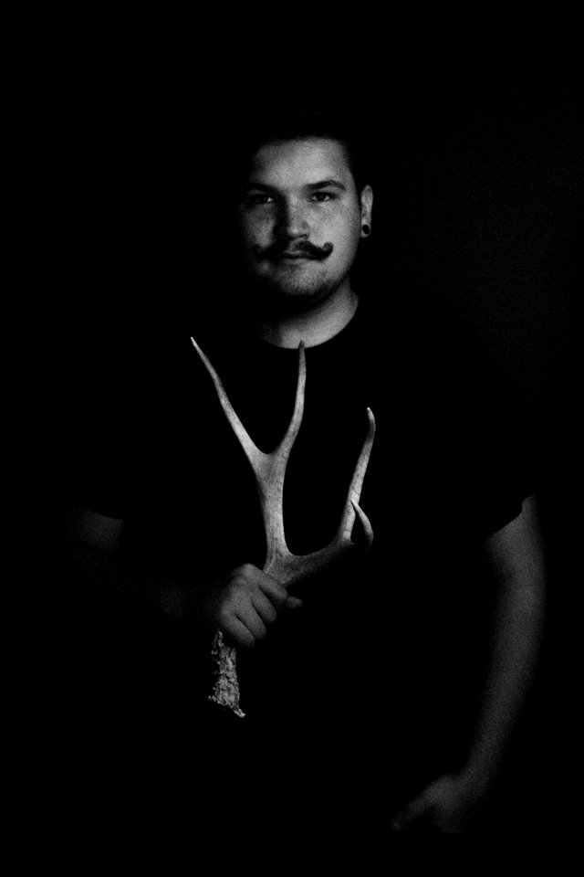 grayscale photo of man